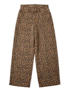 Old Navy Brown Leopard-Print Wide-Leg Chinos Bundle